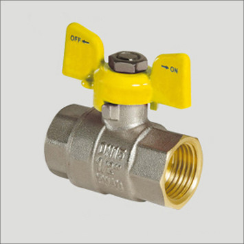 Кран кульовий газ 3/4" ВВ (Чехія) метелик