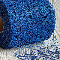 Стрічка сітка новорічна темно синя 12 см (за м).