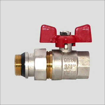 Кран кульовий з американкою 1/2" прямий (Red) з "антипротечкою" (Чехія)