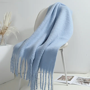 Шарф теплий зимовий Дреда блакитний