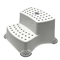 Дитячий табурет сходинка пластиковий Туреччина СМ-520 Підставка для ніг дитині для ванної білий H 22 cm