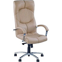 Крісло офісне поворотне Germes steel chrome Le (шкіра люкс)
