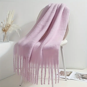 Шарф об'ємний теплий зимовий Дреда рожевий