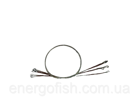 Набір повідків Wolfram 7х7. коричневий б/к 15-22.5-30 см 6-9-12кг (30шт/блістер), фото 1