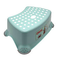 Дитячий табурет сходинка пластиковий Туреччина СМ-510 Підставка для ніг дитині для ванної блакитна 32*20 H 15 cm