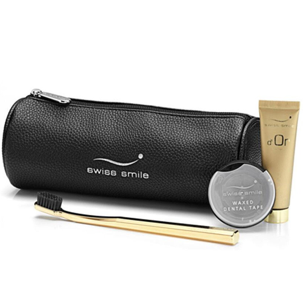 Набір для чищення зубів чорний Swiss Smile Kit Night, фото 1