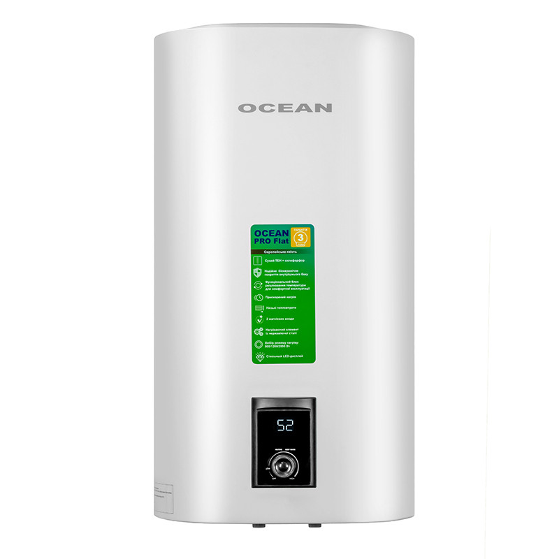 Бойлер OCEAN FLAT 80 л 2,0 КВт емальований бак сухий ТЕН