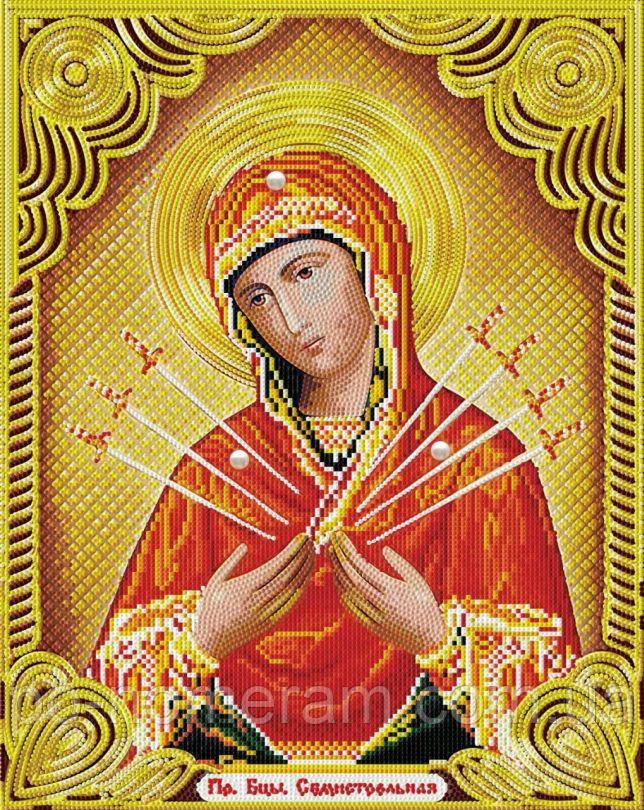Картина стразами НікіТошка Ікона Божої матері (GJ6437NEW) 40 х 50 см (На підрамнику), фото 1