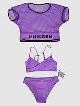Дитячий комплект для купання Fuba 7808 фіолетовий 34 36 38 40 42 розмір, фото 4