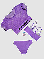 Дитячий комплект для купання Fuba 7808 фіолетовий 34 36 38 40 42 розмір, фото 2