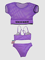 Дитячий комплект для купання Fuba 7808 фіолетовий 34 36 38 40 42 розмір, фото 5