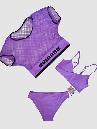 Дитячий комплект для купання Fuba 7808 фіолетовий 34 36 38 40 42 розмір, фото 1