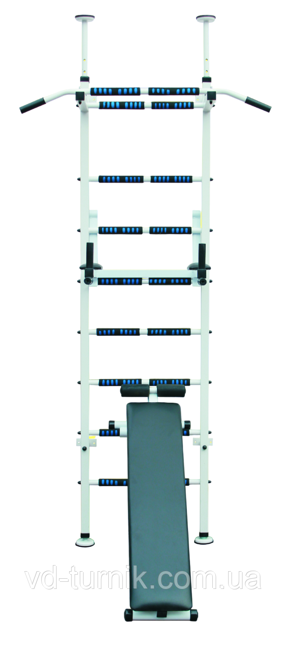 Швдська стінка стінка Спорт Пауер white з лавою , брусами та турніком, фото 1