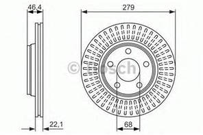 Гальмівний диск на Фольксваген Пассат Б5 (Volkswagen Passat b5) 1996-- ->2005 Bosch 0986479916