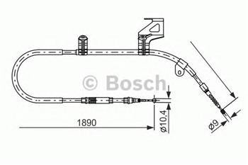 Трос ручка на Фольксваген Пассат Б5 (Volkswagen Passat b5) 1996-- ->2005 Bosch 1987477804