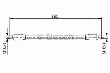 Гальмівний шланг на Фольксваген Пассат Б5 (Volkswagen Passat b5) 1996-- ->2005 Bosch 1987476717