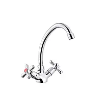 Змішувач для кухні Kroner KRP Royce C030 Хром Змішувач для мийки Латунний змішувач для кухні