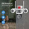 IP Wi-Fi камера PTZ-3L-V88-WF 2 незалежні об'єктиви 4MPx+4MPx (V380Pro), фото 10