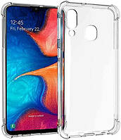 Силіконовий чохол для Samsung Galaxy A20 / A30 / M10s - Прозорий (посилені кути)
