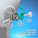 Беруші протишумні, беруші для перельотів, беруші для вух Hechpro рожеві (2940), фото 5