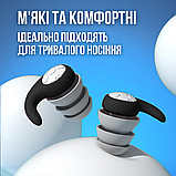 Беруші для сну з високим шумозаглушенням, силіконові беруші, затички для вух Hechpro чорні (2940), фото 5