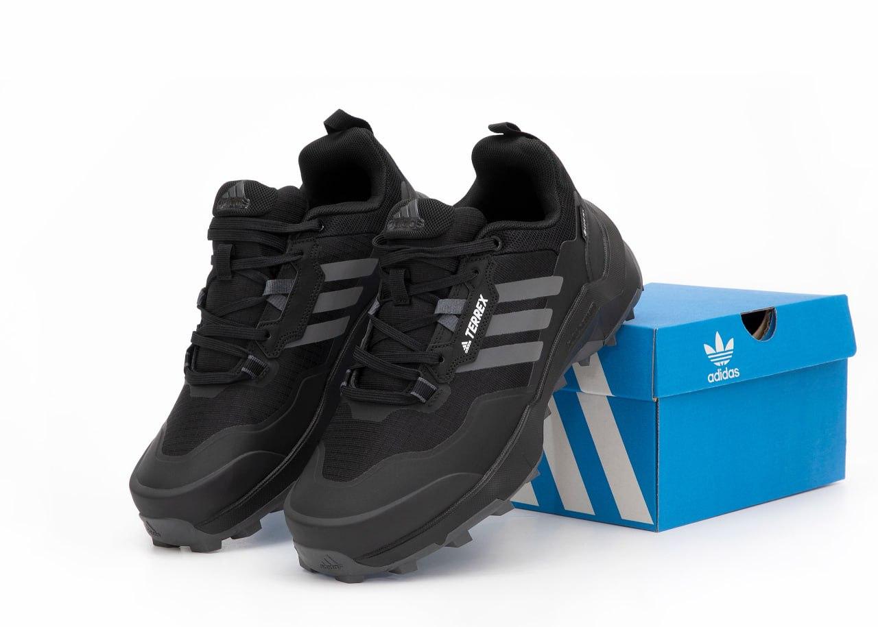 Чоловічі кросівки Adidas Terrex Gore-Tex Black Чорні Взуття Адідас Террекс водонепроникні Гор Текс еврозима