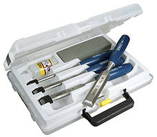 ✅ Набір стамесок 4 од. (з заточним набором, пластиковий кейс) серія OPP 5002 STANLEY 0-16-130