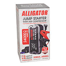 Бустер пуско-зарядний пристрій для АКБ та компресор ALLIGATOR Jump Starter JS850, фото 4