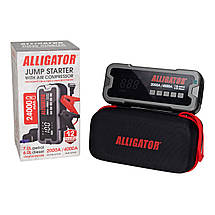 Бустер пуско-зарядний пристрій для АКБ та компресор ALLIGATOR Jump Starter JS850, фото 6
