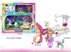 Карета світло/муз,2 різновиди, з лялькою, у коробці 37*35*14см