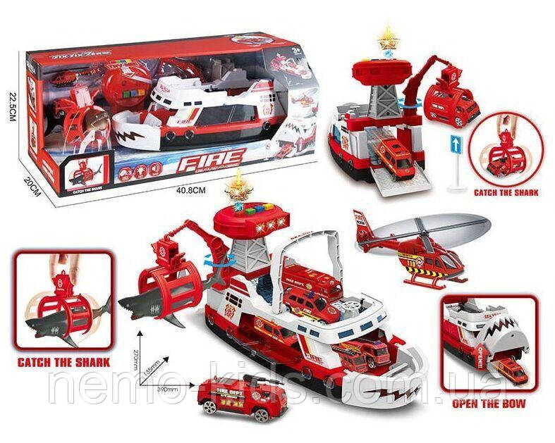 Корабль катер акула звук в коробці, фото 1