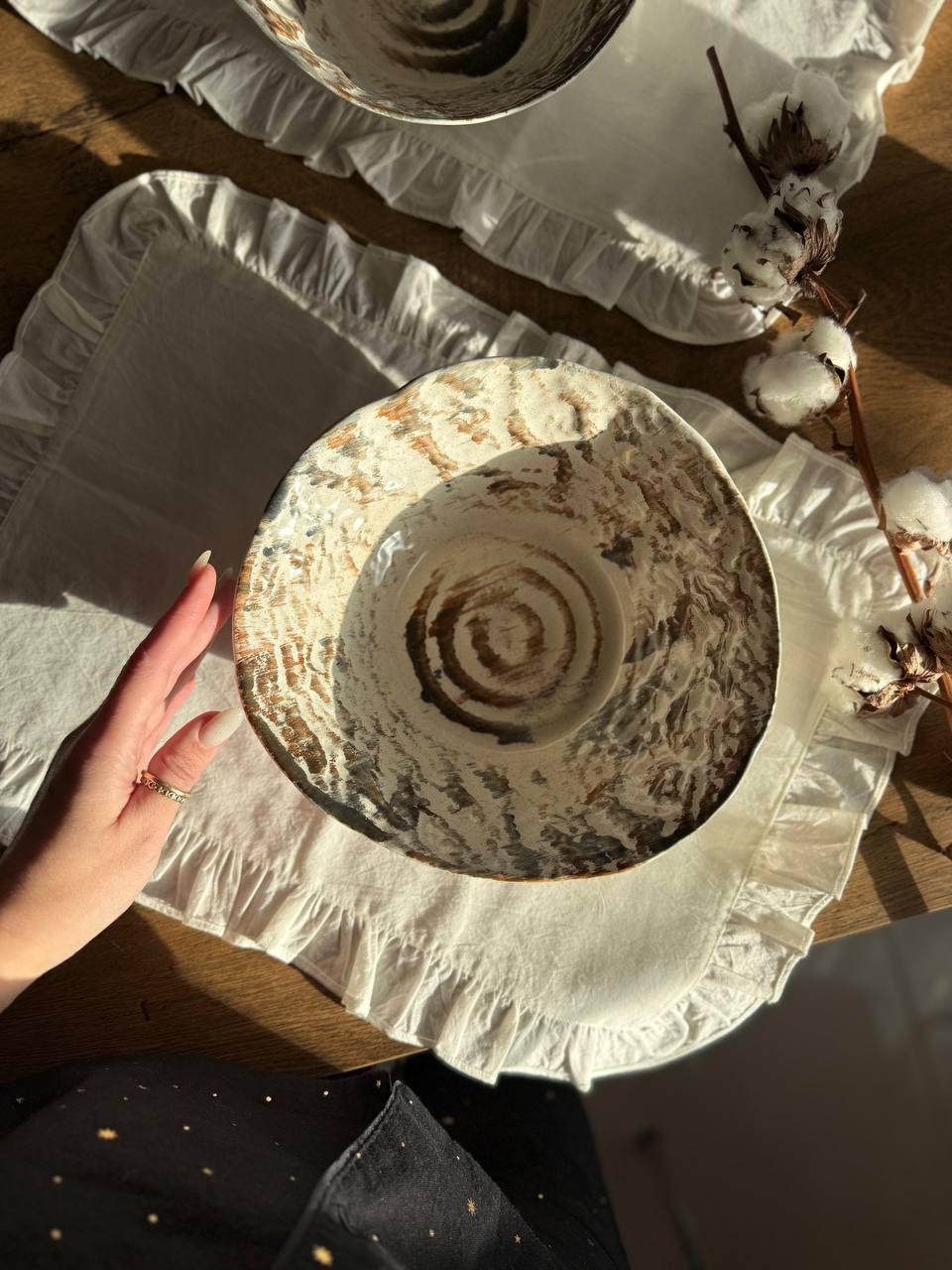 Тарілка для пасти Корал 1000 мл Milk Stone