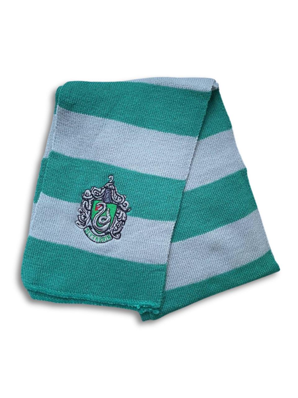 Шарф факультету Слізерін Slytherin з емблемою з Гаррі Поттера, Шарф з к/ф Гаррі Поттер теплий