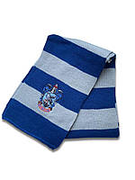 Шарф факультету Когтевран Ravenclaw з емблемою з Гаррі Поттера, Шарф з фільму Гаррі Поттер синій теплий