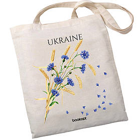 Екошопер BookOpt BK4020 Ukraine (Волошки і колоски) бежевий