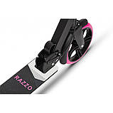 Самокат із ручним тормозом Razzo CITY 200 мм. алюмінієвий HUL1-200 Black/Pink, фото 8