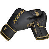 Боксерські рукавиці RDX F6 Kara Matte Golden 6 унцій (капа в комплекті), фото 8