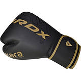 Боксерські рукавиці RDX F6 Kara Matte Golden 6 унцій (капа в комплекті), фото 5
