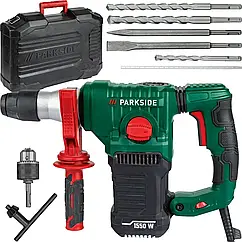 Перфоратор Parkside PBH 1550 C1 SDS-Plus ударний дриль 1550 Вт із долотом і набором свердел Німеччина