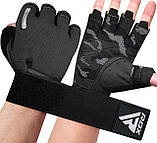 Рукавички для фітнесу RDX T2 Half Black S, фото 8