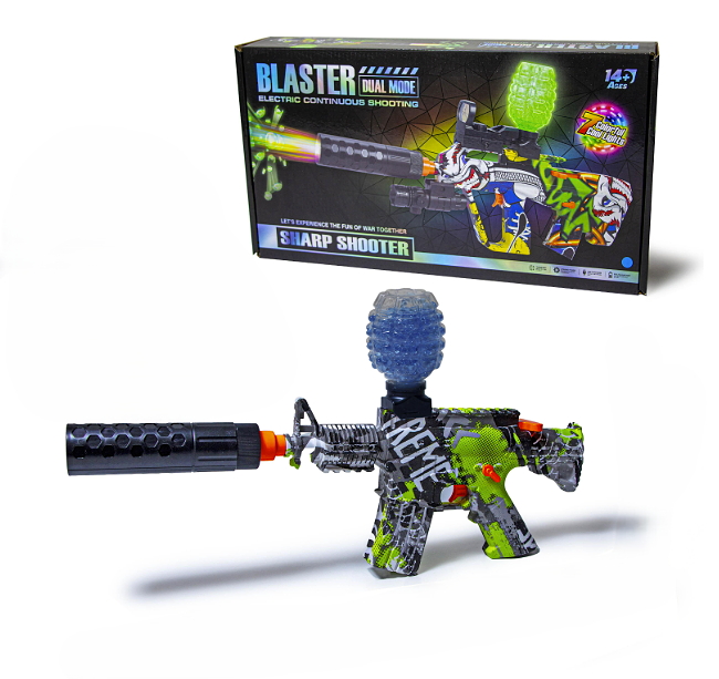 Іграшковий дитячий автомат 777-23Y на гелієвих орбізах, акумуляторний, неонові кулі, 14+, фото 1