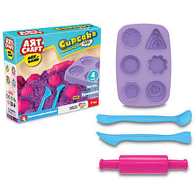 Кінетичний пісок "Ліплення кексів" Art Craft (500 г) (223*220*60 мм) "dede"