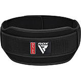 Пояс для важкої атлетики RDX RX5 Double Belt неопреновий Black S, фото 10