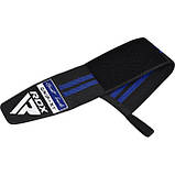 Бинти для зап'ясть (кистьові бинти) RDX GYM WRIST WRAP R11 BLACK/ BLUE, фото 3