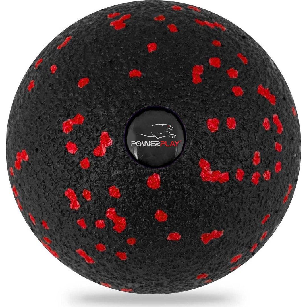 Масажний м'яч PowerPlay PP-4350 Epp Massage Ball (d8) Чорно/Червоний