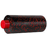 Масажний ролик (роллер) гладкий PowerPlay PP-4348 2 in 1 EPP Foam Roller Чорно/Червоний (33x14см.), фото 3