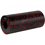 Масажний ролик (роллер) гладкий PowerPlay PP-4348 2 in 1 EPP Foam Roller Чорно/Червоний (33x14см.), фото 4