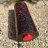 Масажний ролик (роллер) гладкий PowerPlay PP-4348 2 in 1 EPP Foam Roller Чорно/Червоний (33x14см.), фото 9