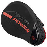 Лапи боксерські PowerPlay 3044 Pro Carbon Ultra Series Чорно-Червоні PU [пара], фото 6