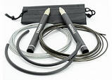Скакалка швидкісна на підшипниках алюмінієва MadMax MFA-286 Speed jump rope Black, фото 3